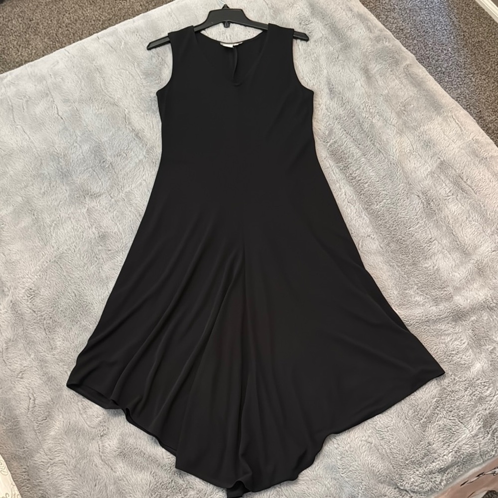Elegant Asymmetrical Black Dress